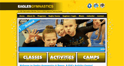 Desktop Screenshot of eaglesgymnastics.com